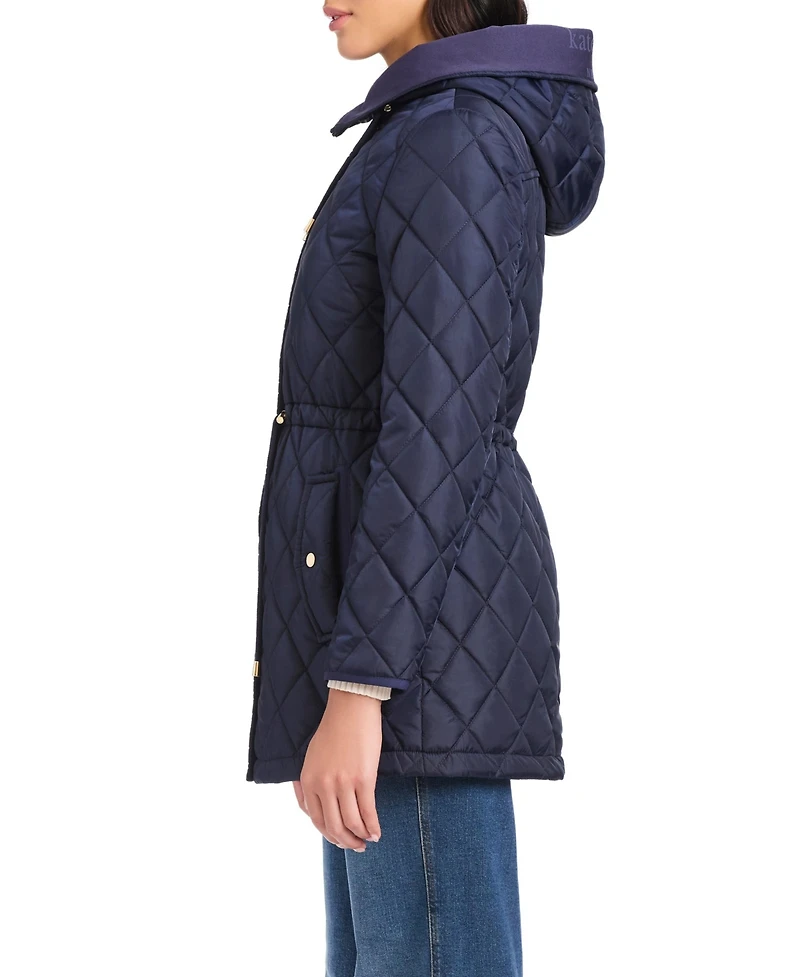 kate spade new york Women's Diamond Quilted Anorak Jacket With Hood