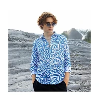 Campus Sutra Men's Contrast Graffiti Shirt