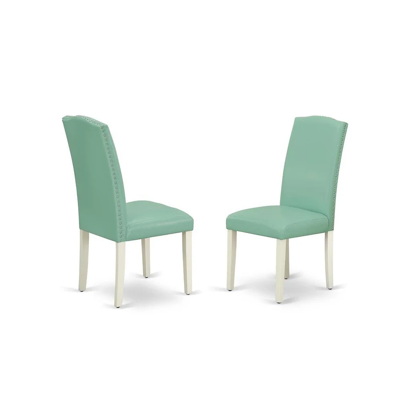 East West Furniture Dining Room Set Linen White