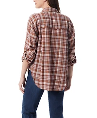 Gloria Vanderbilt Women's Amanda Button Up Oversize Shirt - Maple Syrup