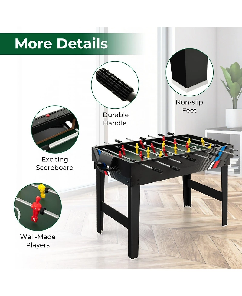4-in-1 Multi-Game Table with Pool and Billiards