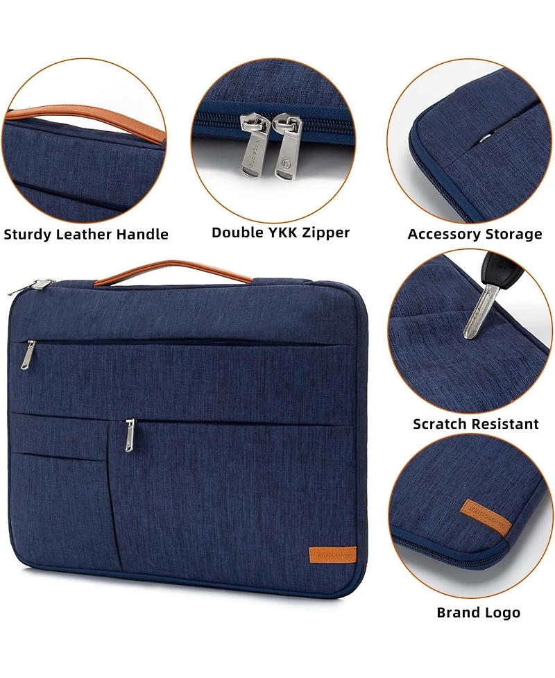 14 inch Laptop Sleeve Bag, Slim Shockproof Handbag, Computer Carrying Case Cover Compatible with MacBook Air/Pro,Acer Asus Dell Hp Blue