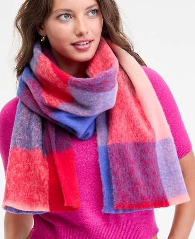 On 34th Brushed Buffalo Plaid Blanket Wrap, Macy's Exclusive