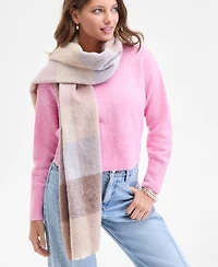 On 34th Brushed Buffalo Plaid Blanket Wrap, Macy's Exclusive