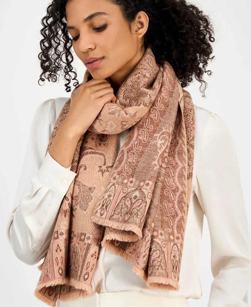 Giani Bernini Paisley Floral Jacquard Wrap Scarf, Macy's Exclusive