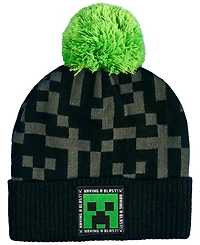 Minecraft Big Boys 2-Piece Pom Pom Hat and Gloves Set