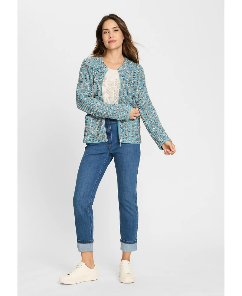 Olsen Tweed Knit Cardigan