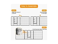 8-Panel 32 Inch Height Pet Fence for Indoor and Outdoor Use
