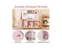 Wooden Kitchen Playset with Ice Maker and Sounds for Ages 3+