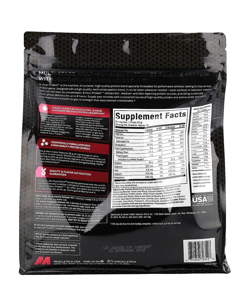 MuscleTech Platinum 8-Hour Protein Milk Chocolate