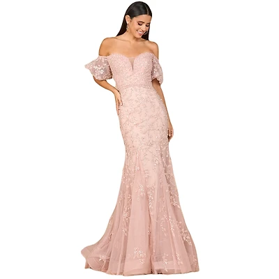 Lara Lace, Off Shoulder Mermaid Gown