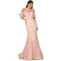 Lara Lace, Off Shoulder Mermaid Gown