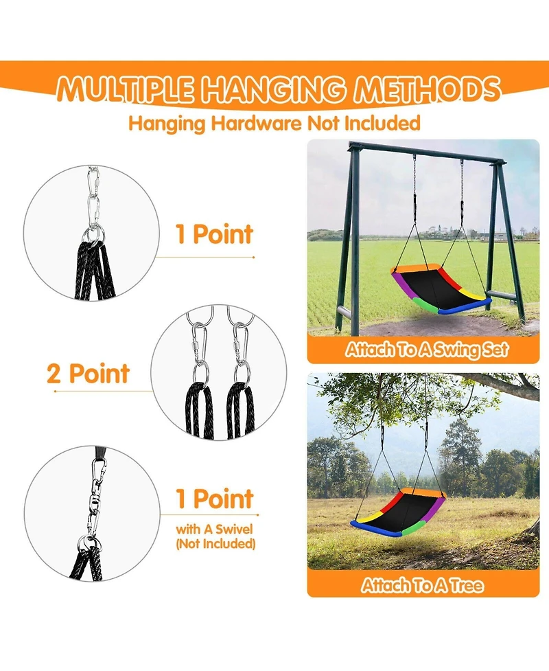700 lb Giant 60 Inch Platform Tree Swing for Kids and Adults