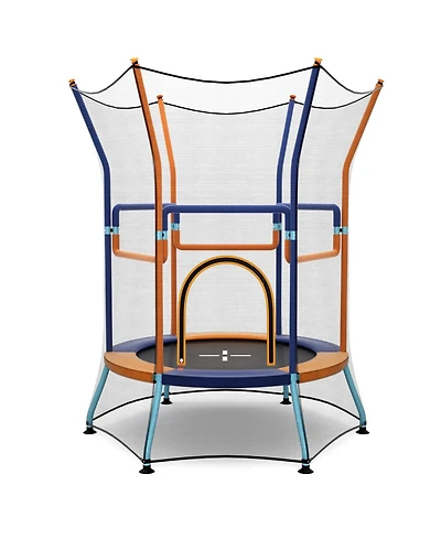 Mini Trampoline for Kids with Safety Enclosure Net and Foam Handles