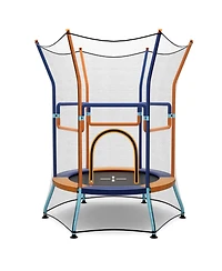 Mini Trampoline for Kids with Safety Enclosure Net and Foam Handles