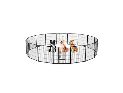 16 Panel Dog Playpen with Lock and Large Door