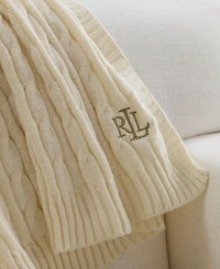 Lauren Ralph Lauren Jamie Cable-Knit Throw, 50" x 60"
