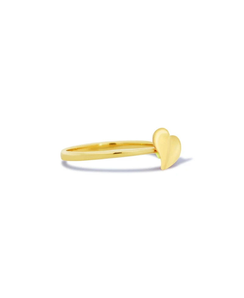 The Lovery Asymmetrical Gold Heart Ring Yellow Gold 14K Gold
