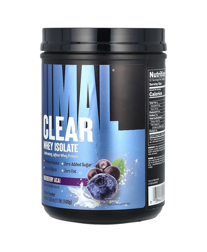 Animal Clear Whey Isolate Blueberry Acai