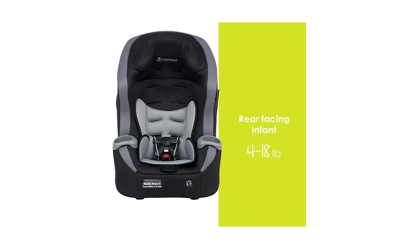Baby Trend Trooper Slim 3-in-1 Convertible Car Seat with Side Impact Protection