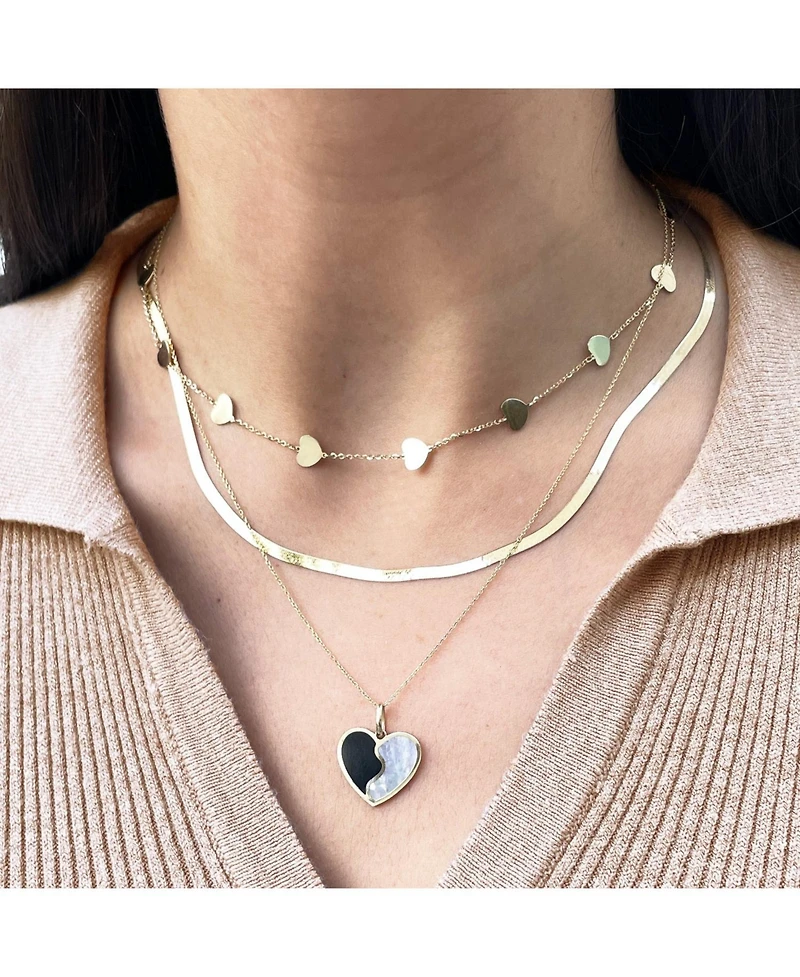 The Lovery Mini Herringbone Necklace 14K Yellow Gold - 3 millimeters