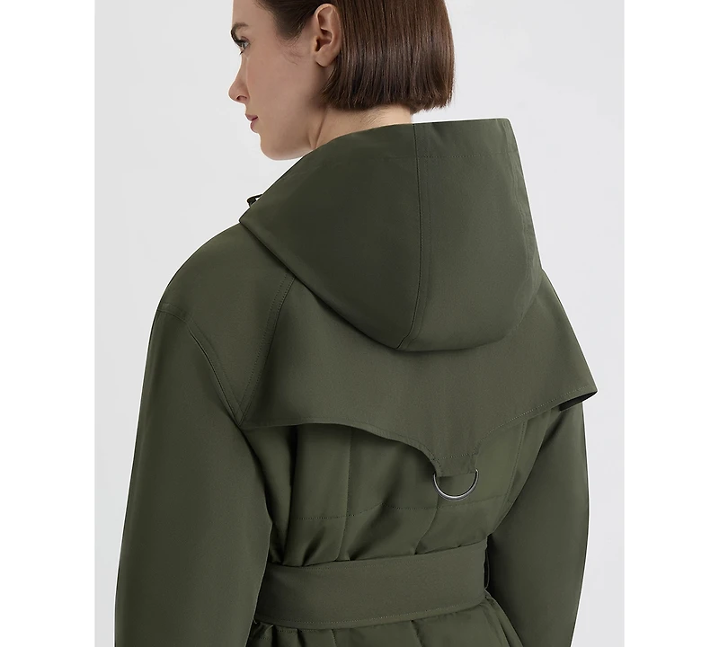 Hunter Women's Hooded Belt Trench Coat