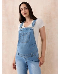 Motherhood Maternity Women's Relaxed Fit Denim Overall