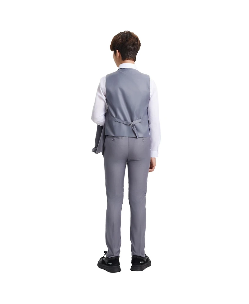 Stacy Adams Grey Stacy Adams 5 Pc Child - Big Boy Suits