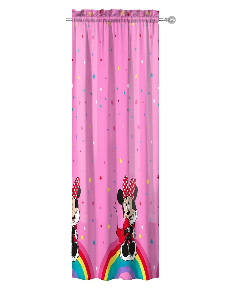Sunny Side Up Minnie Mouse Curtains for Kids Bedroom 4-Piece Drape Set Pack of 2