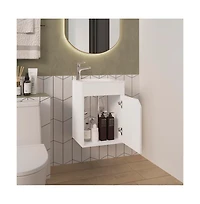 Fm Furniture Nelson Bathroom Floating Vanity, Wenge