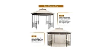 10 x 12 Octagonal Patio Gazebo with Mosquito Net
