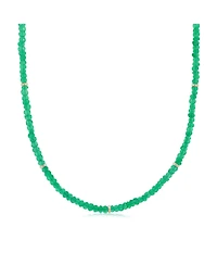 The Lovery Green Onyx Bead Necklace 14K Gold