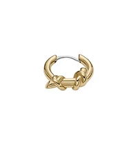 Diesel Unisex Diesel Gold-Tone Stainless Steel Hoop Earring