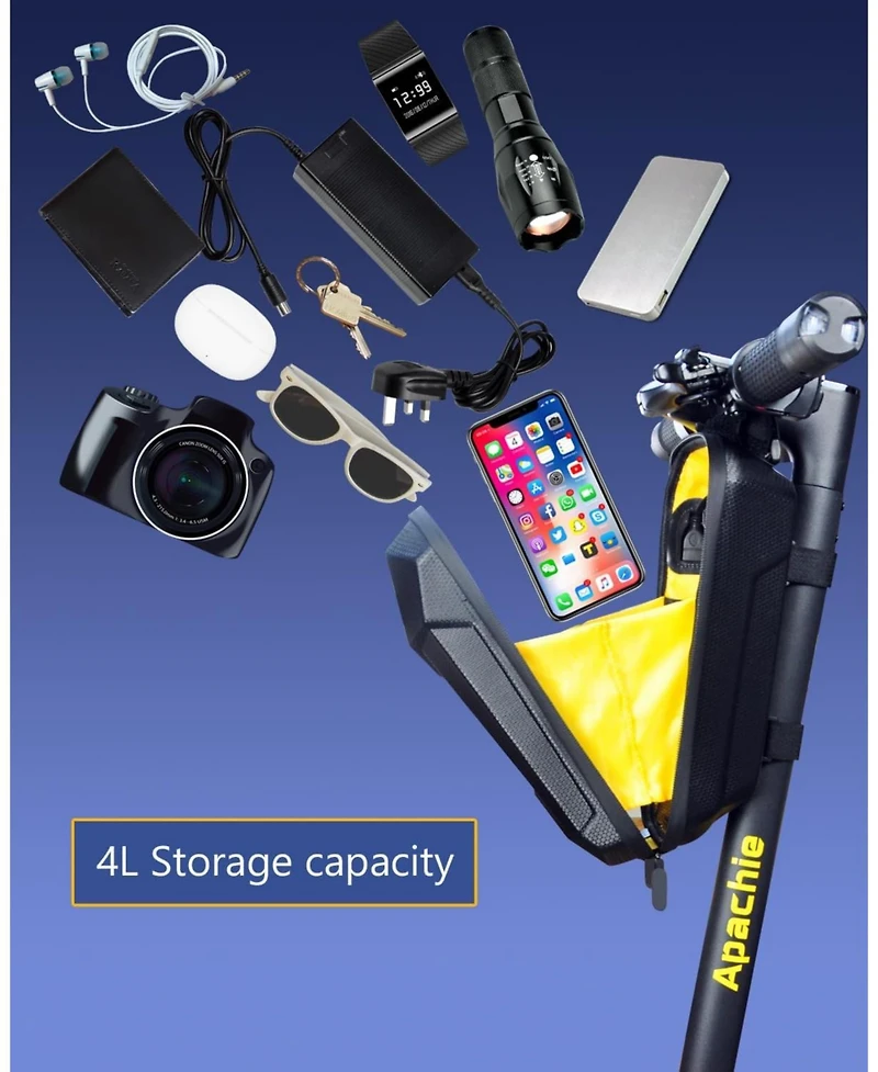 Urbanmax Scooter Storage Bag with Usb Port, Waterproof Handlebar Bag for Ebike, Escooter