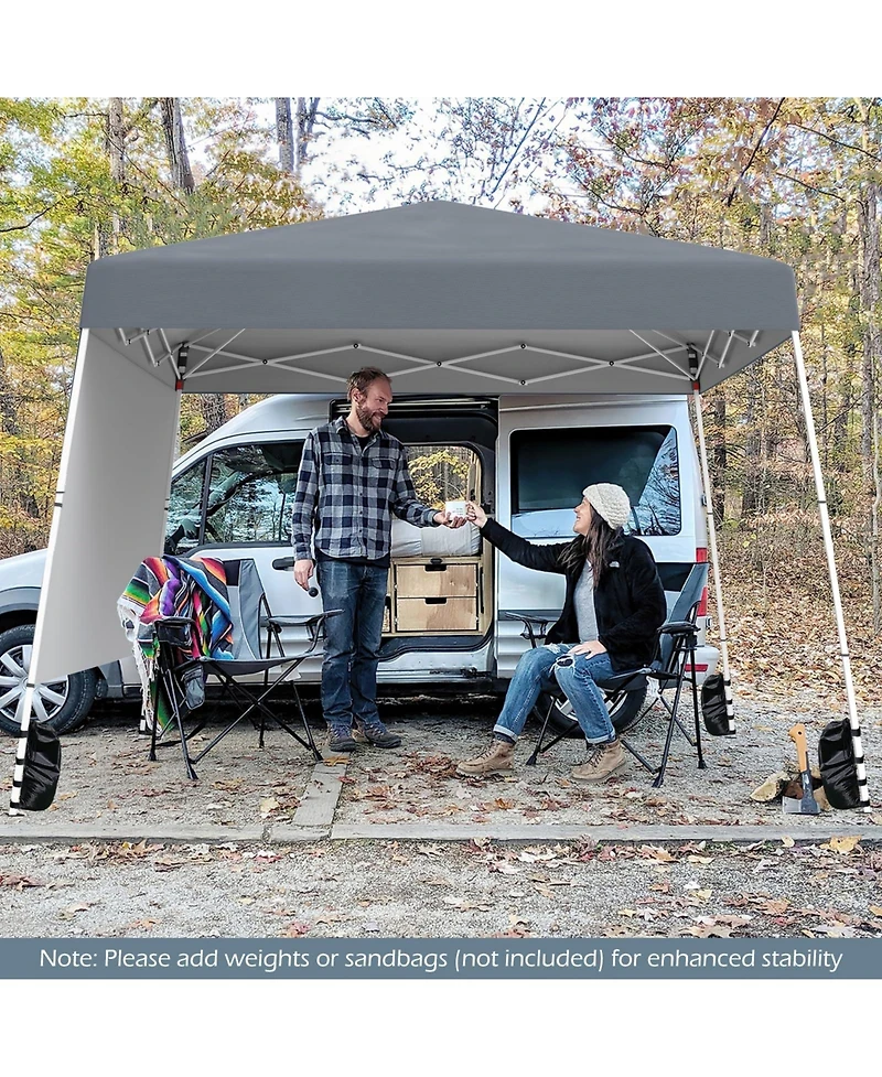 8 X 8 Feet Pop up Canopy Tent with 1 Sidewall and Portable Backpack