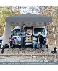 8 X 8 Feet Pop up Canopy Tent with 1 Sidewall and Portable Backpack