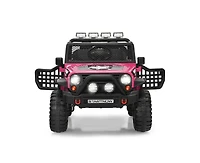 12V Kids Electric Ride-On Truck with Remote Control and Operation Lever - Pink