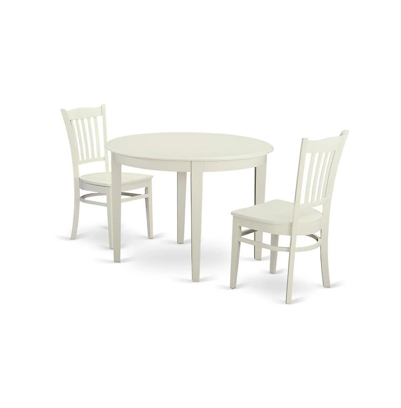 East West Furniture 3 Pc dinette Table set for 2-Kitchen Table and 2 Dining Chairs