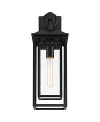 John Timberland Califa 20" High Traditional Outdoor Wall Light Fixture Mount Porch House Exterior Outside Lantern Weatherproof Black Glass Shade