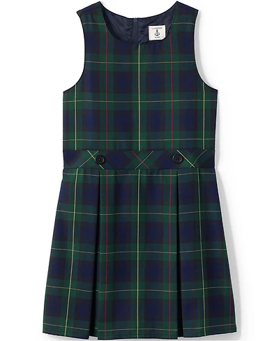 Lands' End Big Girls Plus Top of Knee Plaid Jumper