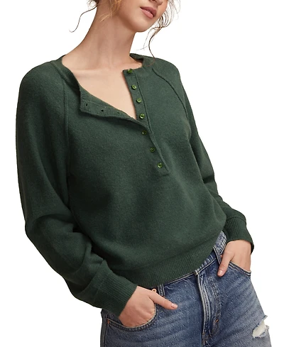 Lucky Brand Women's Relaxed Henley Sweater
