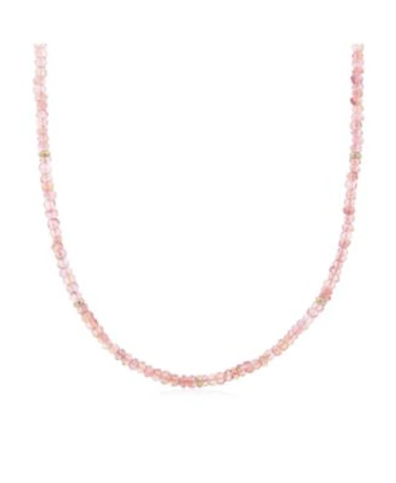The Lovery Pink Opal Bead Necklace 14K Gold