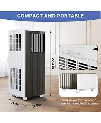 gaomon 8000 Btu Portable Air Conditioner - 3-in-1 Unit with Dehumidifier & Fan Cools 350 Sq.Ft (Includes Vent Kit for Bedroom/Rv/Apartment)
