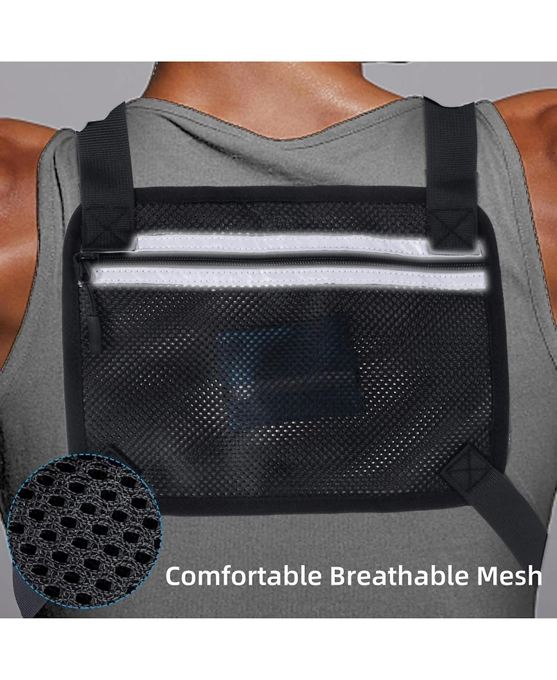 Running Chest Pack Lightweight: Outdoor Sports Vest Bag - Phone Holder Cycling Hiking Workout Skiing for Men Women(Brown)