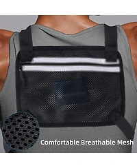 Running Chest Pack Lightweight: Outdoor Sports Vest Bag - Phone Holder Cycling Hiking Workout Skiing for Men Women(Brown)