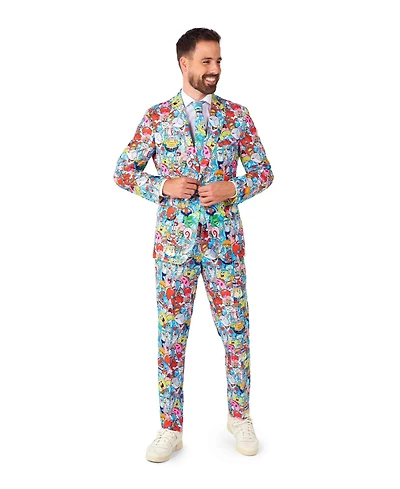 OppoSuits Men's Suit - Official SpongeBob Nickelodeon Clothing Multicolor