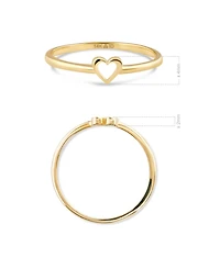 Devata Open Heart Ring in 14K Gold, Size 8