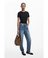 Desigual Women's T-shirt with embroidered phrase