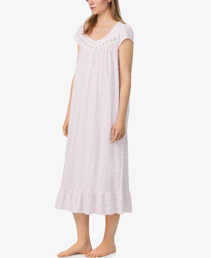 Eileen West Women's Cap Sleeve Long Nightgown