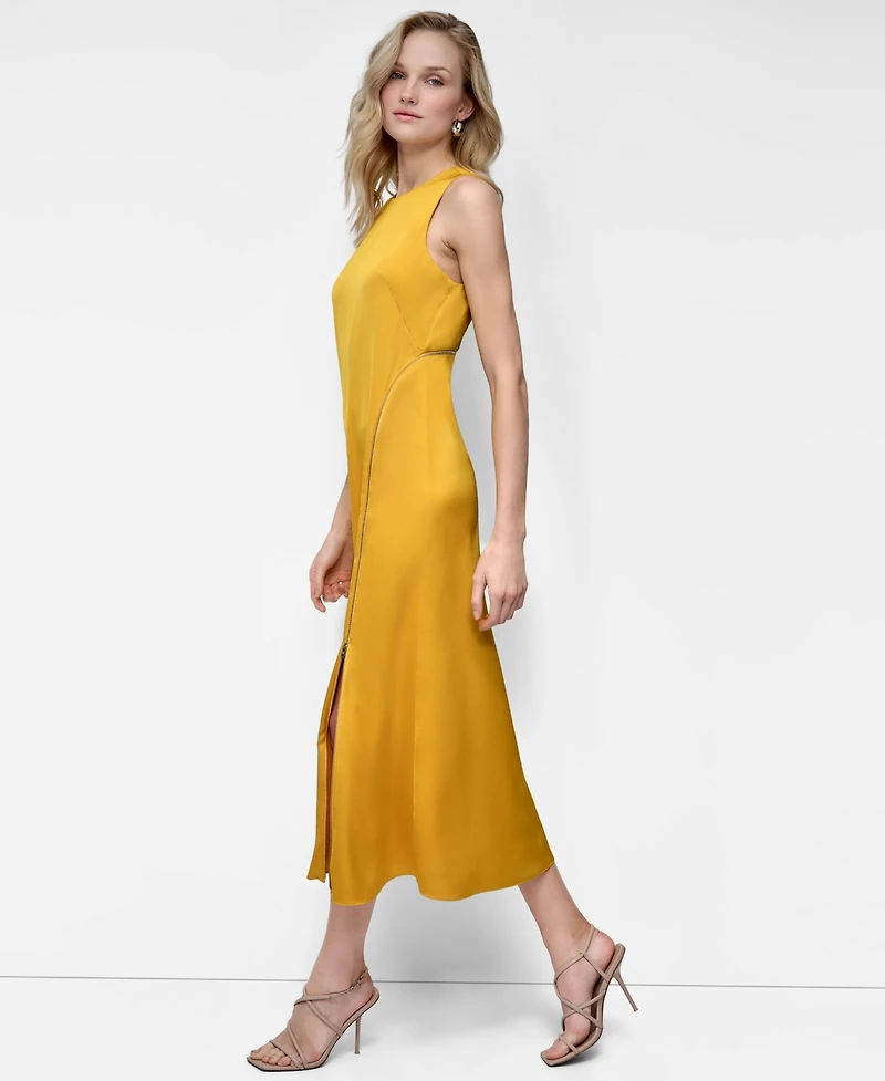 Dkny Women's Sleeveless Crew Neck Fit & Flare Dress